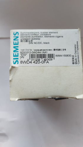 Sirene De Sinalização - Siemens 8wd4 420-0fa - Black