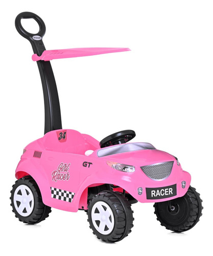 Carrito Montable Prinsel Car Corsa Rosa