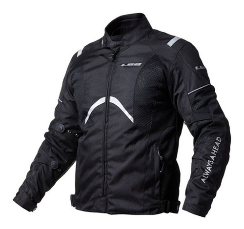 Campera Moto Cordura Ls2 Teide Negra 4 Estaciones Devotobike