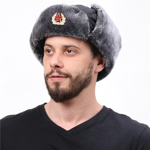 Sombrero Ushanka Con Insignia Soviética