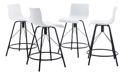 Changjie Furniture Juego De 4 Taburetes De Bar Giratorios De