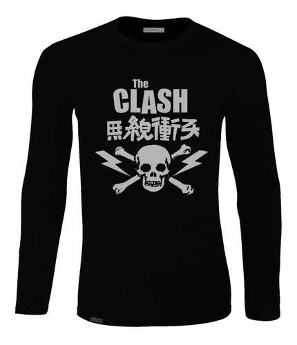 Camiseta The Clash Banda Punk Calavera Art Hombre Lbo