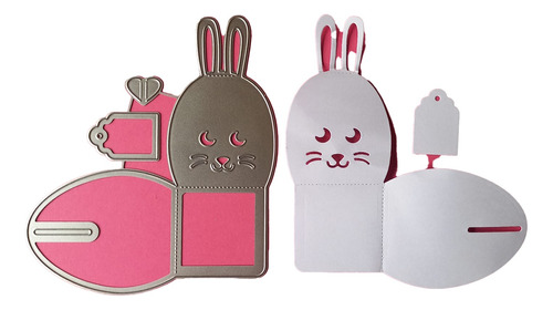 Piggy Craft  Facas De Corte P/scrapbook Easter Bunny Box Tag