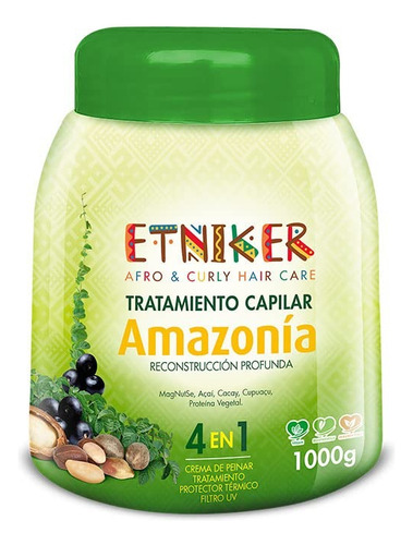 Tratamiento Capilar 4en1 Amazonía Reconstrucción Etniker 1kg