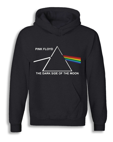 Imagen 1 de 2 de Poleron Estampado Pink Floyd Dark Side Moon Prisma 