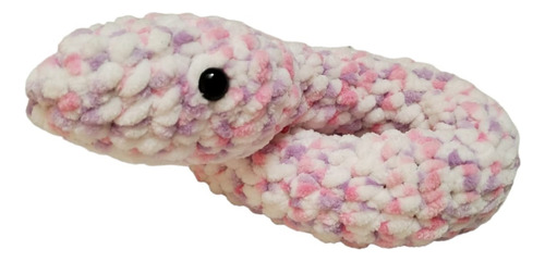 Serpiente Peluche Tejido Puffy Crochet Esponjoso Suave