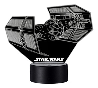 Lámpara De Noche Led 3d Star Wars Caza Imperial Regalo