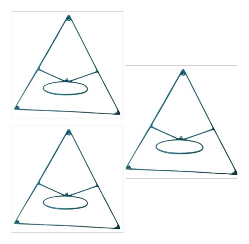 Macetero De Hierro Reforzado Para Maceta De 16 Cm (combo ×3)