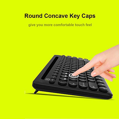 Teclado Inalámbrico Attoe, Doble Canal, Multidispositivo, Un