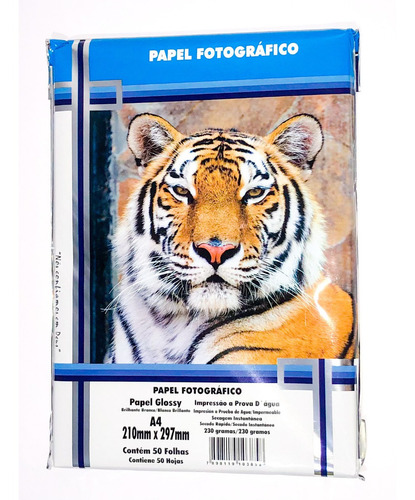 Papel Fotográfico A4 Glossy 230g 200 Folhas Masterprint