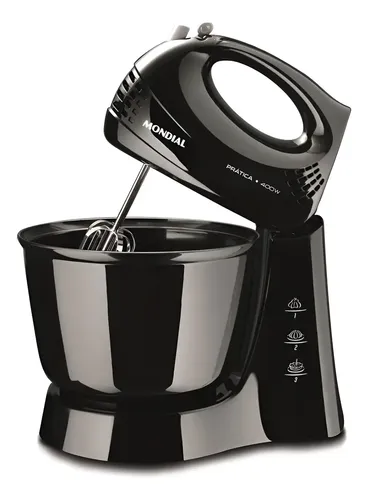 Batedeira Mondial Prática B-44 Com  3 Velocidades Preto 110v