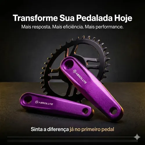 Pedivela Absolute Nero Alumínio 34d Single 170mm Roxo Mtb Roxo
