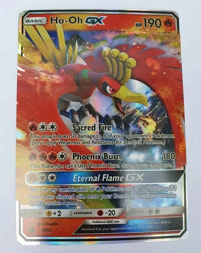 Carta Pokemon Ho-oh Gx Em Ingles + 9 Gx Em Ingles