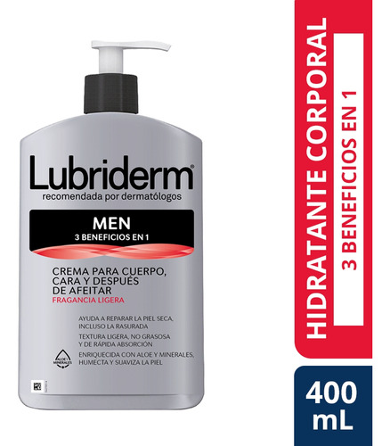 Lubriderm® Men 3 En 1 X 400 Ml