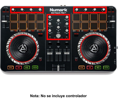 Kit Chroma Caps Djtt Controlador Numark Mixtrack Pro 2