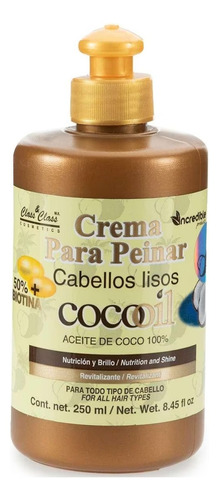 Crema Para Peinar Aceite De Coco 50% + Biotina 250ml