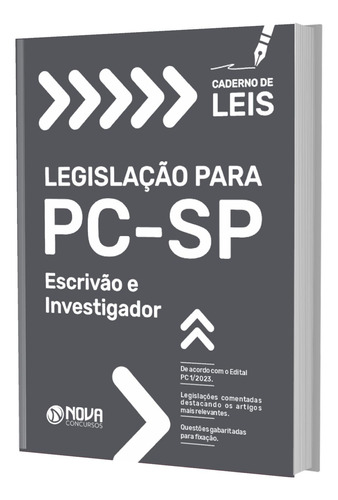 Caderno De Leis Da Pc Sp 2023 - Escrivão E Investigador