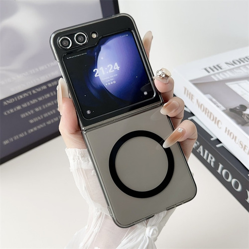 Funda Rígida Para Samsung Galaxy Z Flip 7 Z Flip 6 Z Flip 5 Z Flip 4/3, Delgada, Magnética Mate, Negra, Transparente, A Prueba De Golpes