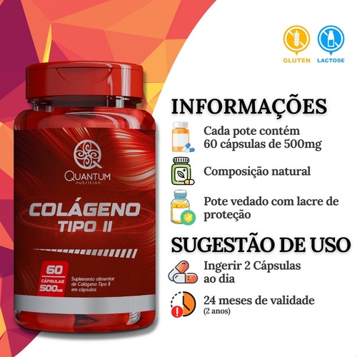 2 Potes Colágeno Tipo 2 Articulação Mais Forte Kit 120 Cáps