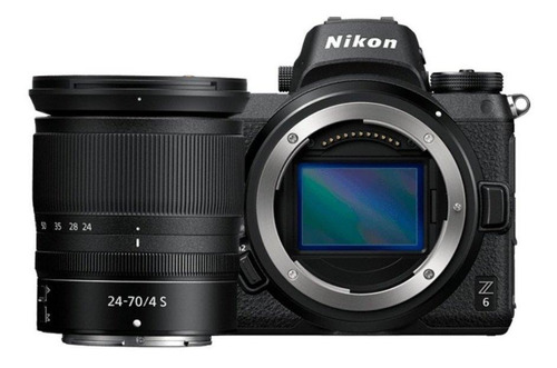  Nikon Kit Z6 + lente 24-70mm sin espejo color  negro