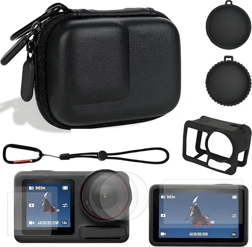 Funda De Silicona Y Tapa De Lente Para DJI Osmo Action 5 Pro - Protección Completa Gris