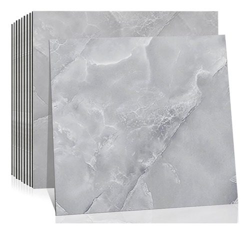 Revestimiento Simil Marmol Autoadhesivo 60 X 60 Gris Pack 10