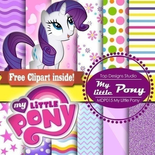 Kit Imprimible Pack Fondos Clipart -  My Little Pony