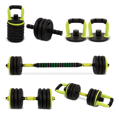 Kit Set De Mancuernas Ajustables Pesas Alta Calidad 20kg Gym