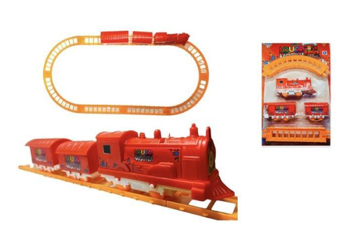 Brinquedo Trem Trenzinho Locomotiva Com Trilhos Infantil