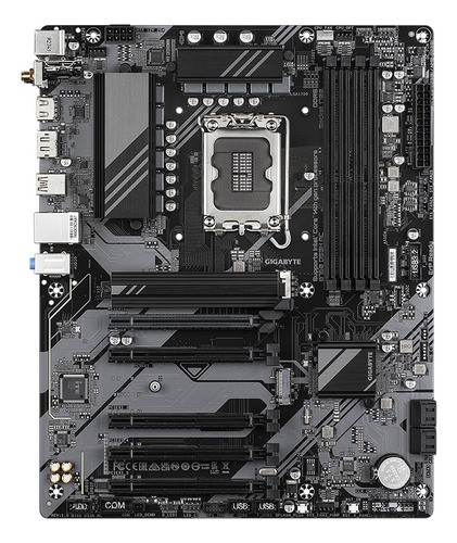 Placa-mãe Gigabyte B760 DS3h Ac, Intel Lga1700 4xdd5, Atx cinza escuro