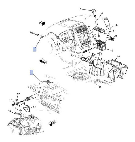 Cable Selector Velocidades Buick Enclave V6 3.6 2012