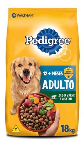 Pedigree ração pet dog carne vegetais 18kg