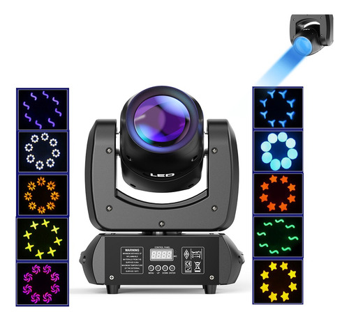 130w Cabeza Movil Led Dmx Alta Velocidad Gobos Multicolor