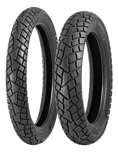 Par Pneu 90/90-19 + 110/90-17 Dual Sport Levorin Com Câmara