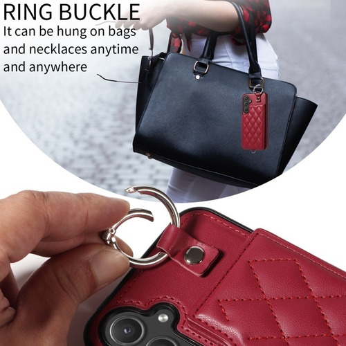 Capa Elegante Com Porta-cartões Para Samsung, Durável