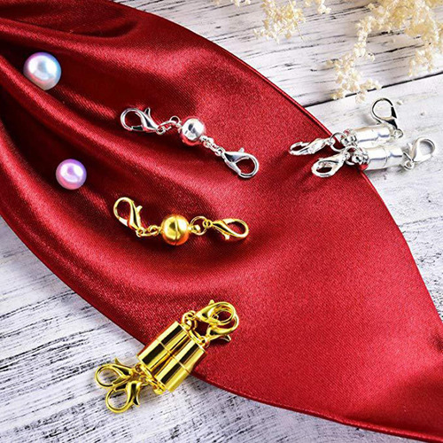 D 6x Cobre Cierre Magnético Pulsera Collar Oro Plata