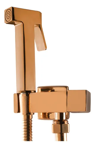 Ducha Higiênica Banheiro Quadrada Aço Inox Luxo Rose Gold