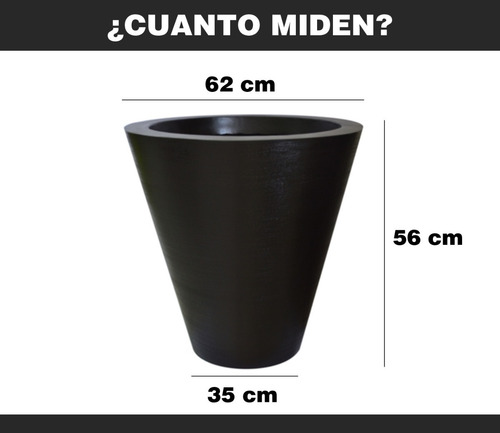 Imagen 7 de 7 de Maceta Minimalista Cono Mejor Que Fibra De Vidrio .96