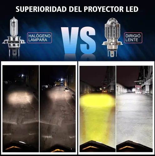 2024 Foco Led Ba20d H4 Faros For Motocicleta Luz Alta Y Baja