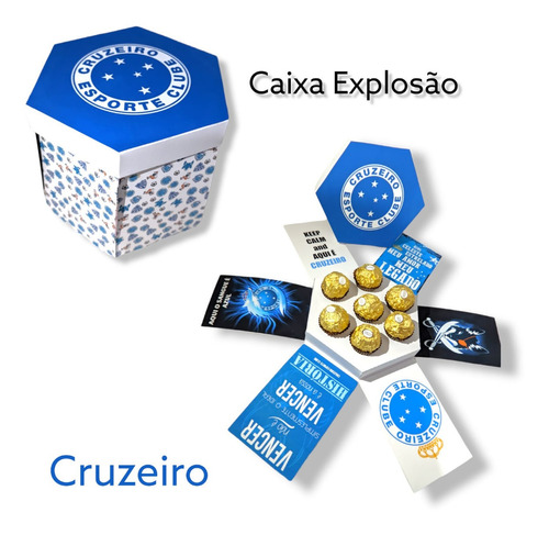 Caixa Explosão Time Cruzeiro -  Sem Chocolate