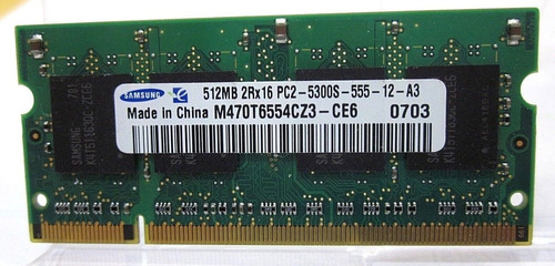 Memoria Ram 512mb Samsung M470t6464qz3-ce6 667mhz Sodimm