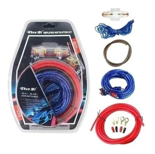 Kit De Cables Para Amplificador Instalacion Subwoofer Audio