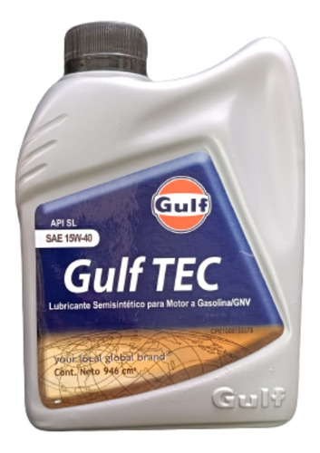 Aceite De Motor Gulf 15w-40 Semisintetico 