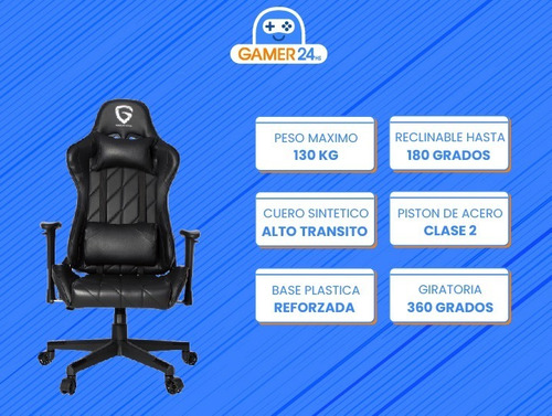 Silla Gamer Reclinable Cuero Ecológico Blaster 381 Tgh