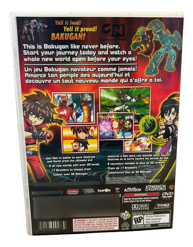 Bakugan Battle Brawlers Com Capa E Pôster Ps2