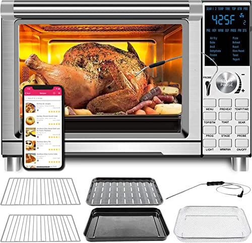 Nuwave Bravo Air Fryer Toaster Smart Oven, 12-en-1 Counterto
