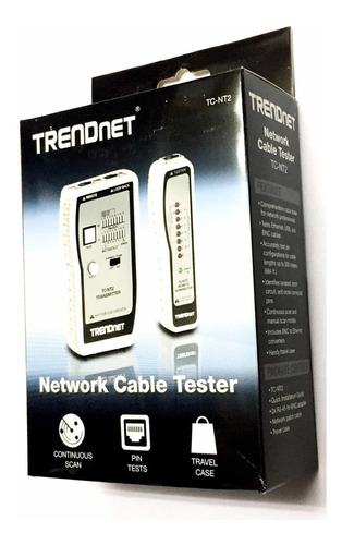 Lan Tester Probador De Cable De Red Trendnet Tc-nt2 Usb Bnc