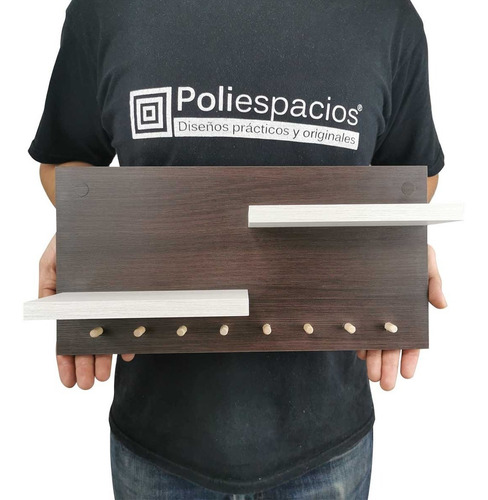 Imagen 5 de 10 de Perchero Organizador Porta Llaves De Pared Melamina Moderno