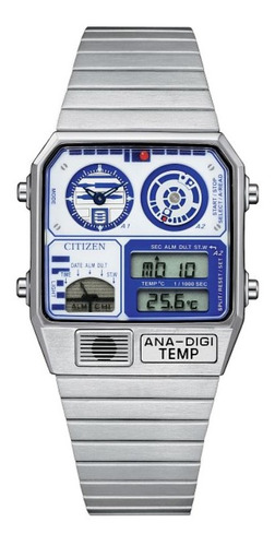 Imagen 1 de 8 de Jg2117-51a Reloj Citizen Star Wars Eco Drive Azul/plateado