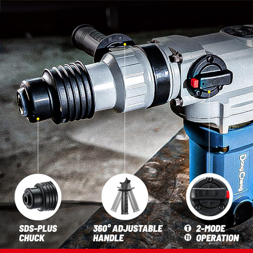Dongcheng Sds-plus - Taladro De Martillo Giratorio Resi...